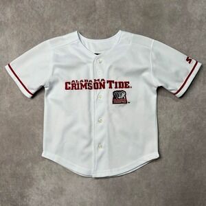 Alabama Crimson Tide Cropped Jersey White Y2K Womens Size 4 College Sports Fan